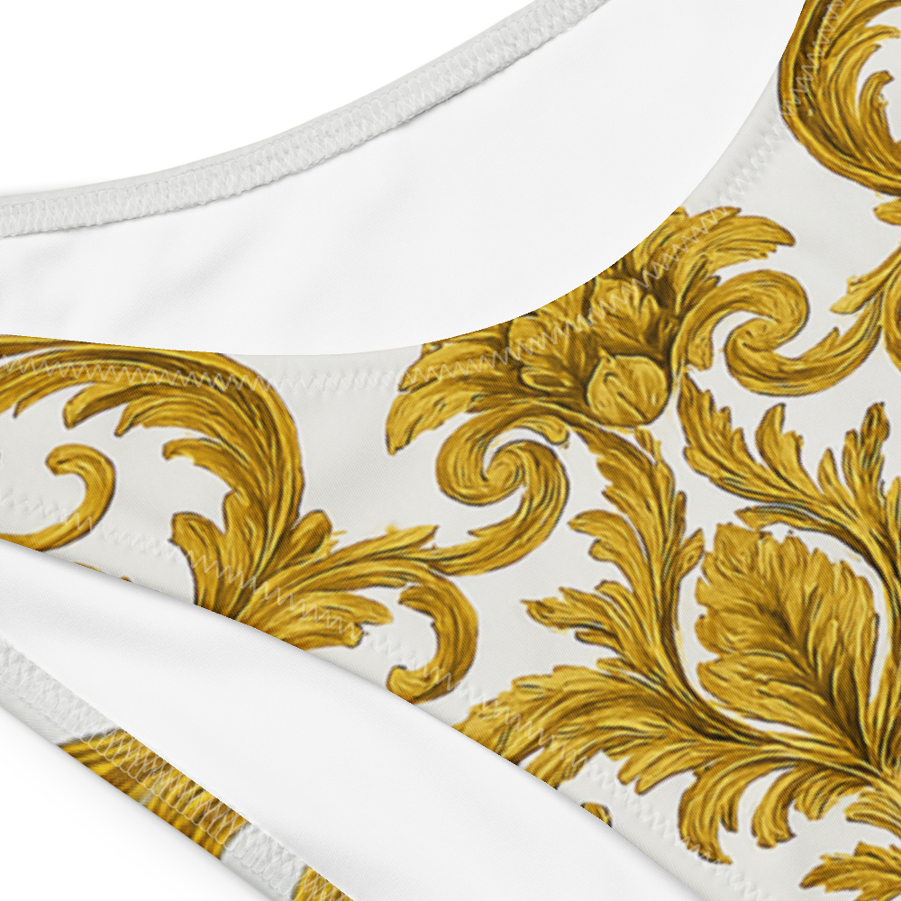 Luxury Bandeau Bikini Set - White Gold